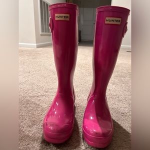 Hunter rain boots woman size 6 pink - tall